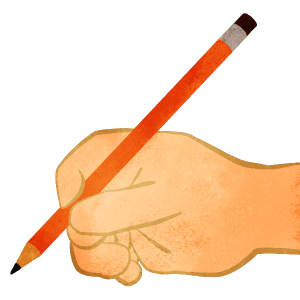Hand Holding A Pencil C