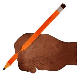 Hand Holding A Pencil D