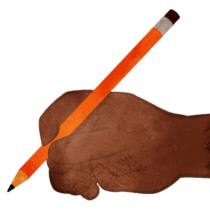 Hand Holding A Pencil D