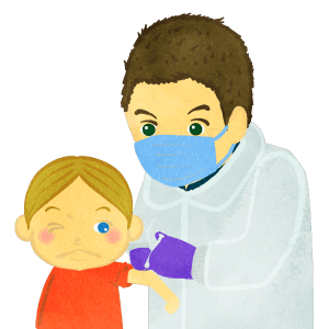 Medical Male Doctor Immunizing A Boy