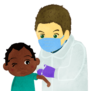 Medical Male Doctor Immunizing A Boy D