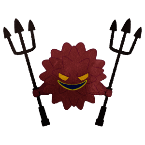 Offensive Dark Red Virus With Spear