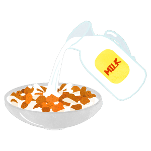 Pouring Milk Into Healthy Whole Grain Cereal