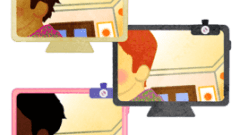 remote learning boy getting too close gets off the screen 268