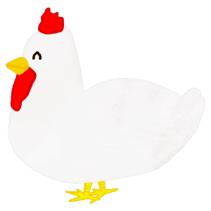 Smiling Chicken Side View