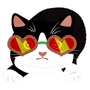 Cat With Heart Shaped Sunglass