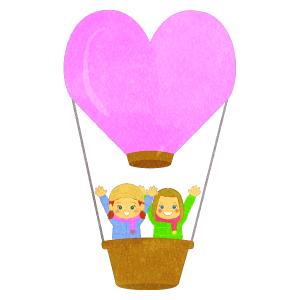 Children On Heart Shaped Hot Air Balloon G A G E
