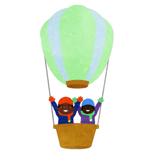 Children On Hot Air Balloon Boy F Boy B