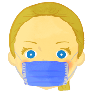 Face Only Lady With A Mask