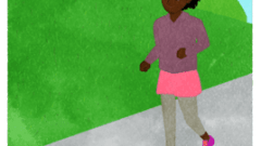 girl running with background b 268