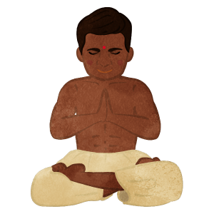 Man Meditating D