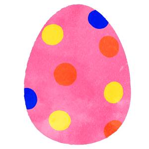 Pink Easter Egg With Polka Dots