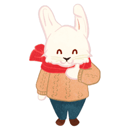 Rabbit Wearing A Sweater With Thumbs Up 