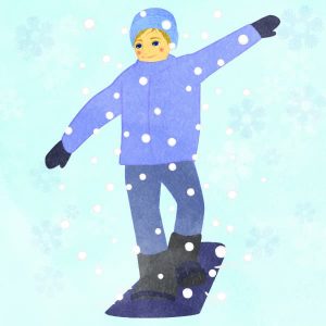 Snow Board Starting Off A