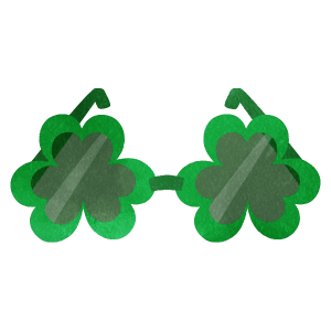 St Patricks Day Clover Glasses 01