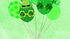 st patricks day various shapes of green balloons 268