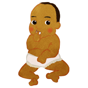 Thumb Sucking Baby Full Body F