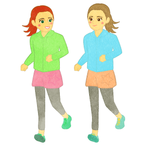 Two Girls Running Together Exg