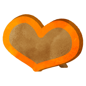 Valentines Orange Heart Shaped Picture Frame