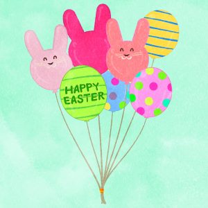 Easter Balloon Set Polka Dots And Rabbits - cute2u! A free Cute ...