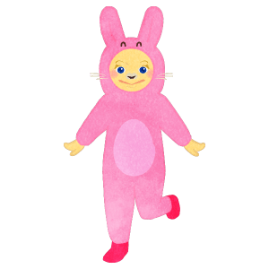 Easter Girl In A Rabbit Costume A
