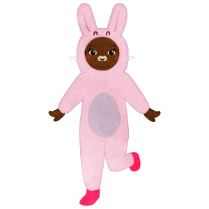 Easter Girl In A Rabbit Costume B