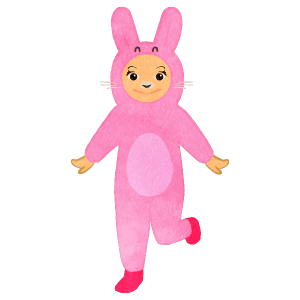 Easter Girl In A Rabbit Costume C
