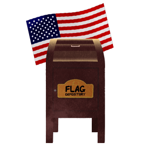 Flag Post United States Of America 2