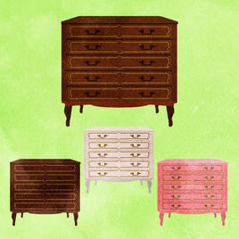 furniture antique chest drawers 268
