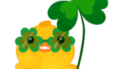 st patricks day chick with three leaf clover umbrella and glasses 268