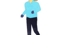 winter running girl in warm outfit g 268