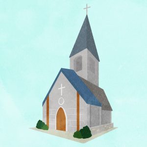 Church Building Diagonal View