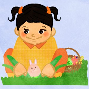 Girl Finds Bunny Shaped Easter Egg 14 Girl Finds Bunny Shaped Easter Egg C