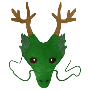 Green Dragon Face Only