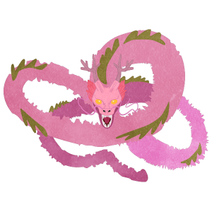 Menacing Pink Dragon