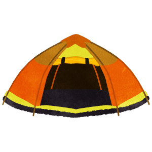 Orange And Yellow Outdoor Camping Tent