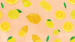 pastel orange lemon pattern 268