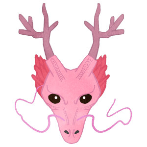 Pink Dragon Face Only