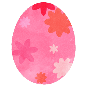 Set Of Colorful Flower Painted Easter Egg 14 Pink Flower Painted Easter Egg