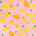 Set of Lemon Patterns - cute2u! A free Cute Illustration for Everyone!