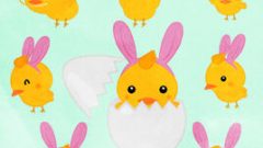 set of chick with bunny hairbands for easter 268