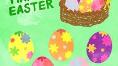 set of colorful flower painted easter egg 268