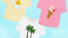 set of t shirts with illustrations 268