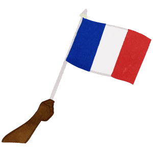 A Hand Raising The French National Flag B