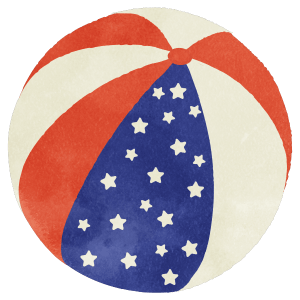 Beach Ball American Flag