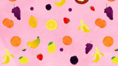 fruits patterns pink 268