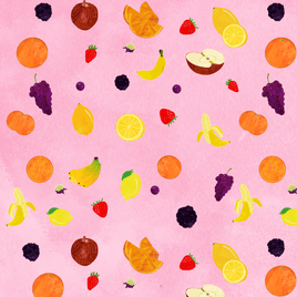 Fruits Patterns Pink 