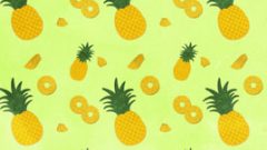 pineapple patterns yellow and green 268
