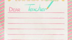 pink thank you card for class teacher 268