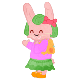 Rabbit Cosplay Going To School In Wacky Wednesday And Green Wig 